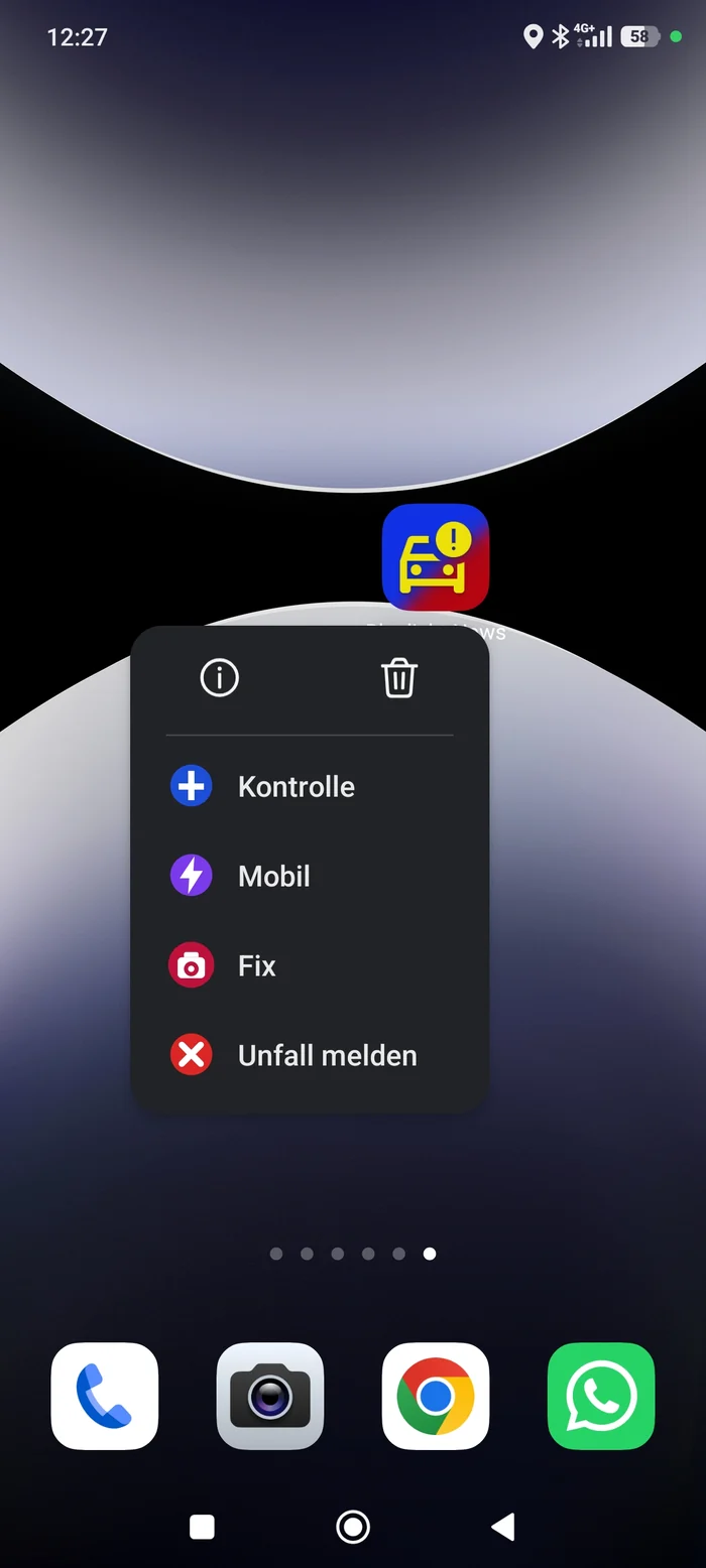 Schnellmeldung über das Blaulicht-News App-Icon